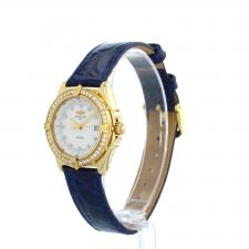Ladies Breitling Wings K67350 18ct Yellow Gold case with MOP Diamond dial