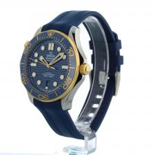 Gents Omega Seamaster 210.22.42.20.03.001 18ct Yellow Gold   Stainless Steel case with Blue Wave dial
