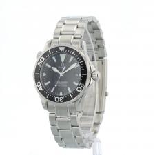 Gents Omega Seamaster 22625000 Steel case with Black Wave dial