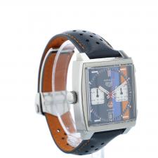 Gents Tag Heuer Monaco CAW211R Steel case with Blue and Orange dial