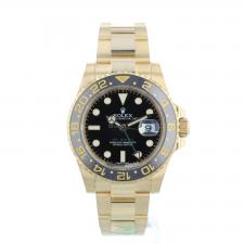 Gents Rolex GMT II 116718LN 18ct Yellow Gold case with Black dial