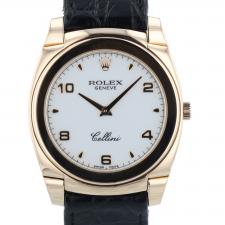 Gents Rolex Cellini 5330/5 18ct Rose Gold case with White dial