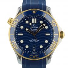 Gents Omega Seamaster 210.22.42.20.03.001 18ct Yellow Gold   Stainless Steel case with Blue Wave dial