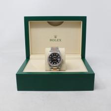 Gents Rolex Datejust 36 126281RBR 18ct Rose Gold   Stainless Steel case with Black Diamond Set  dial