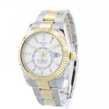 Gents Rolex Sky Dweller 326933 18ct Yellow Gold Stainless Steel case with White dial