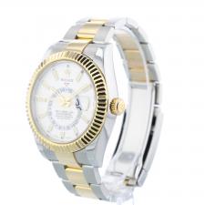 Gents Rolex Sky Dweller 326933 18ct Yellow Gold Stainless Steel case with White dial