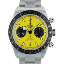 Gents Tudor Black Bay Chrono 39 79310N Steel case with Yellow dial