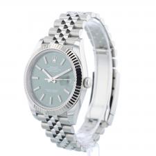 Gents Rolex Datejust 41 126334 Stainless Steel case with Mint Green dial