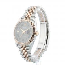 Gents Rolex Datejust 41 126331 18ct Rose Gold Stainless Steel case with Wimbledon dial