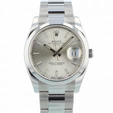 Gents Rolex Oyster Perpetual Date 34 115200 Steel case with Silver dial