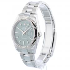 Gents Rolex Datejust 41 126334 Stainless Steel case with Mint Green dial