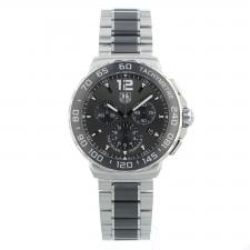 Gents Tag Heuer F1 Chrono CAU1115 Steel   Black Ceramic case with Grey dial