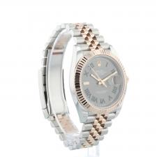 Gents Rolex Datejust 41 126331 18ct Rose Gold Stainless Steel case with Wimbledon dial