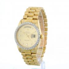Gents Rolex Day Date 18248 18ct Yellow Gold case with Gilt Diamond dial