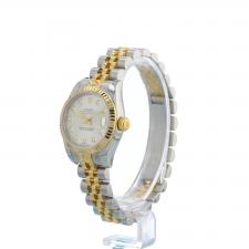 Ladies Rolex DateJust 26 179173 18ct Yellow Gold   Stainless Steel case with Silver and Diamond dial