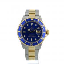 Gents Rolex Submariner Date 16613 18ct Yellow Gold Stainless Steel case with Blue dial