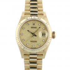 Ladies Rolex Lady-Datejust 26 69178 18ct Yellow Gold case with Gilt and Diamond Jubilee dial