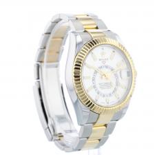 Gents Rolex Sky Dweller 326933 18ct Yellow Gold Stainless Steel case with White dial