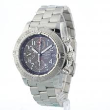 Gents Breitling Super Avenger A13380 Steel case with Grey dial
