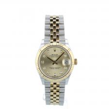Ladies Rolex DateJust 31 278273 18ct Yellow Gold   Stainless Steel case with Champagne Diamond Set dial