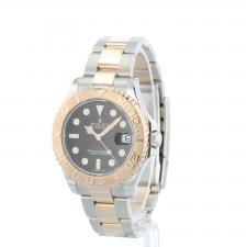 Gents Rolex Yacht-Master 37 268621 18ct Rose Gold Stainless Steel case with Black dial