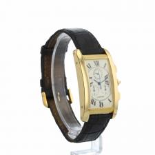 Gents Cartier Tank Americaine 1730 18ct Yellow Gold case with Cream dial