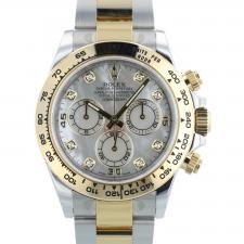 Gents Rolex Daytona 116503 18ct Yellow Gold Stainless Steel case with MOP Diamond dial