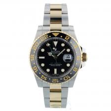 Gents Rolex GMT Master II 116713LN 18ct Yellow Gold Stainless Steel case with Black dial