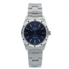 Gents Rolex Air King 14010 Stainless Steel case with Blue dial