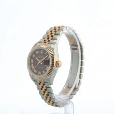 Ladies Rolex DateJust 28 279171 18ct Rose Gold   Stainless Steel case with Brown dial