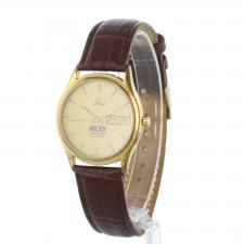 Gents Omega Seamaster Gold Plated Stainless Steel case with Gilt dial