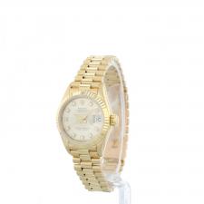 Ladies Rolex Datejust 69178 18ct Yellow Gold case with Silver Diamond Dot dial