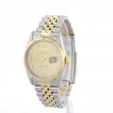 Gents Rolex DateJust 16233 18ct Yellow Gold   Stainless Steel case with Champagne Diamond Set dial
