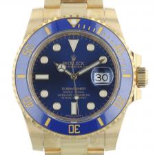 Gents Rolex Submariner Date 116618LB 18ct Yellow Gold case with Blue dial