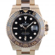 Gents Rolex GMT Master II 126715CHNR 18ct Rose Gold case with Black dial