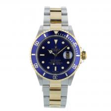 Gents Rolex Submariner Date 16613 18ct Yellow Gold Stainless Steel case with Blue dial