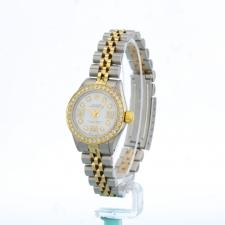 Ladies Rolex Oyster Perpetual 6718 18ct Yellow Gold   Stainless Steel case with White Diamond Set dial