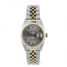 Gents Rolex DateJust 36 16233 18ct Yellow Gold Stainless Steel case with Grey dial