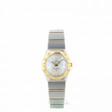 Ladies Omega Constellation 12320246055002 18ct Yellow Gold   Stainless Steel case with MOP Diamond dial