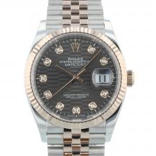 Gents Rolex Datejust 36 126231 18ct Rose Gold   Stainless Steel case with Slate Fluted Motif dial