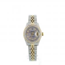 Ladies Rolex DateJust 69173 18ct Yellow Gold Stainless Steel case with MOP Diamond dial