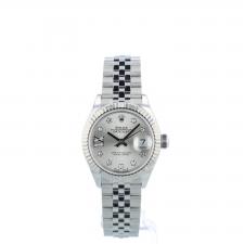 Ladies Rolex DateJust 28 279174 Steel case with Silver and Diamond dial