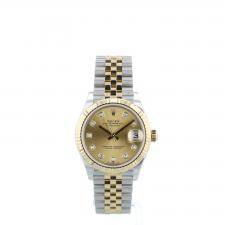 Ladies Rolex DateJust 31 278273 18ct Yellow Gold   Stainless Steel case with Champagne Diamond Set dial