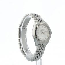 Ladies Rolex DateJust 28 279174 Steel case with Silver and Diamond dial