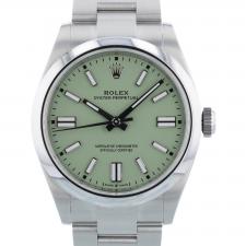 Gents Rolex Oyster Perpetual 41 134300 Steel case with Pistachio dial