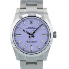 Ladies Rolex Oyster Perpetual 34 124200 Steel case with Lavender dial