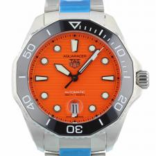 Gents Tag Heuer Aquaracer Professional 300 Orange Diver WBP201F.BA0632 Steel case with Orange dial