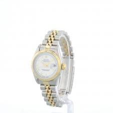 Ladies Rolex Datejust 69173 18ct Yellow Gold   Stainless Steel case with White dial