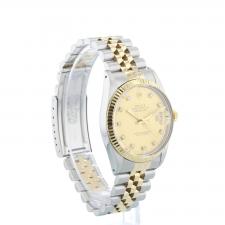 Gents Rolex DateJust 16013 18ct Yellow Gold Stainless Steel case with Gilt Diamond dial