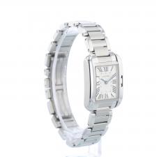 Ladies Cartier Tank Anglaise 3485 Steel case with Silver dial